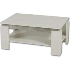 Table de salon Tim II blanc/béton