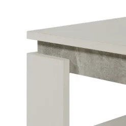 Table de salon Tim II blanc/béton