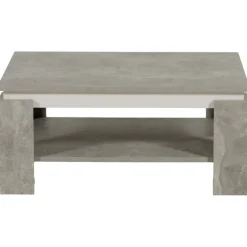 Table de salon Tim II béton/blanc
