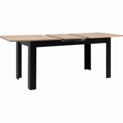 Table extensible 80 B - 003710 - Chêne artisan et noir
