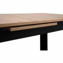 Table extensible 80 B - 003710 - Chêne artisan et noir