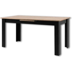 Table extensible 80 B - 003710 - Chêne artisan et noir