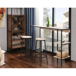 Table haute avec 2 tabourets Riley
