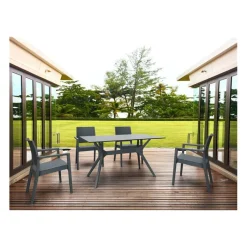 Table Ibiza gris foncé