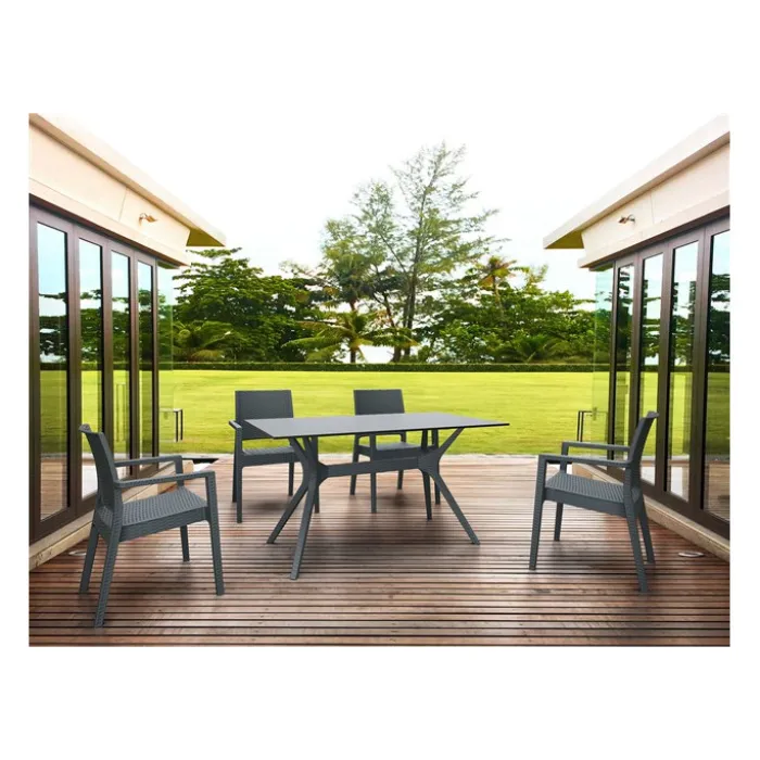 Table Ibiza gris foncé