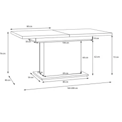 Table à manger Extensible Elara