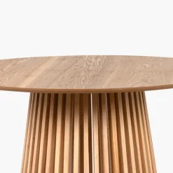 Table à manger ronde bois naturel 81A