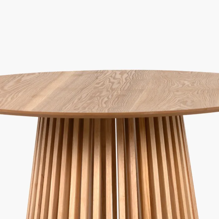 Table à manger ronde bois naturel 81A