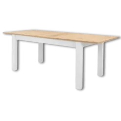 Table à rallonge Bergen 50 Blanc/ chêne artisan