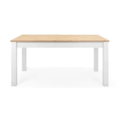 Table à rallonge Bergen 50 Blanc/ chêne artisan