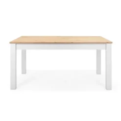 Table à rallonge Bergen 50 Blanc/ chêne artisan