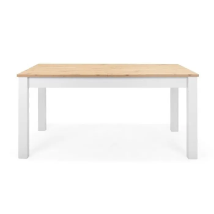 Table à rallonge Bergen 50 Blanc/ chêne artisan