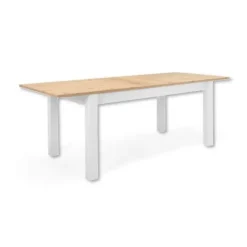 Table à rallonge Bergen 50 Blanc/ chêne artisan
