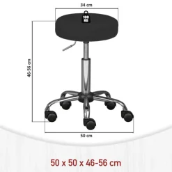 Tabouret Arsa noir