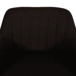 Tabouret de bar avec accoudoirs Rox en tissu noir