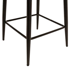 Tabouret de bar avec accoudoirs Rox en tissu noir