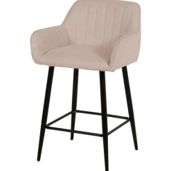 Tabouret de bar coutner Rox avec accoudoirs beige