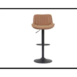 5525-5 Tabouret de bar Fenna Pu cognac