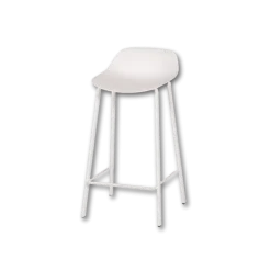 Tabouret de bar Louis HT65 EP91 PP91 Blanc