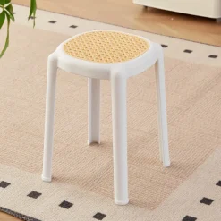 Tabouret empilable Tyra blanc
