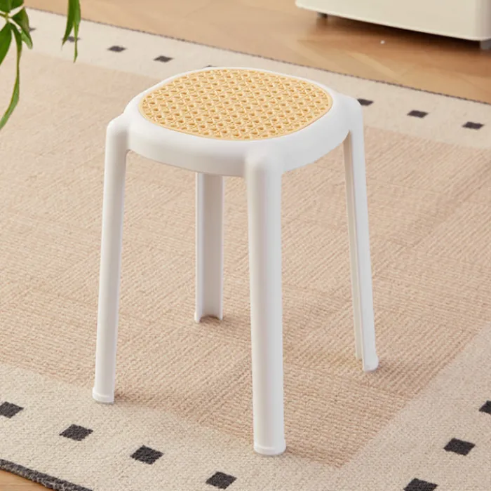 Tabouret empilable Tyra blanc
