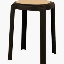 Tabouret empilable Tyra noir