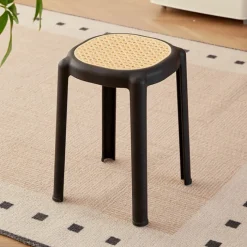 Tabouret empilable Tyra noir
