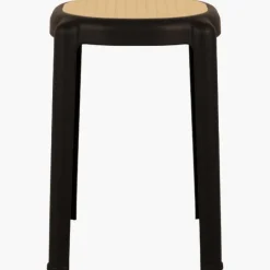 Tabouret empilable Tyra noir