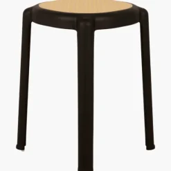 Tabouret empilable Tyra noir