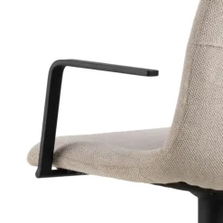 Tabouret Pablo en tissu beige 109558