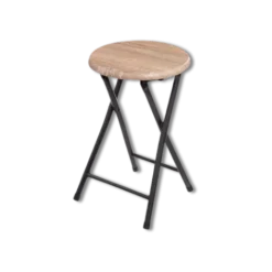 Tabouret pliant effet bois 164661
