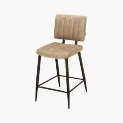 Vicenza - Tabouret de bar tissu Goldy Sand