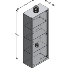 Vitrine Bora 1P blanc