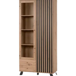 Vitrine Medan chêne artisan/anthracite