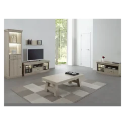 Vitrine Orange orme naturel